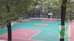 岳塘区首片新国标篮球场由leyu乐鱼在线（中国）官方网站建成